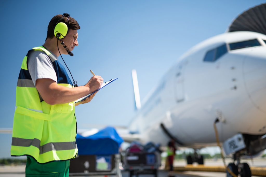 ground staff at airport