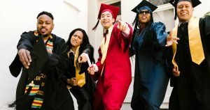 Happy graduates celebrating their achievements, representing the global impact of the Rotary Peace Fellowship in fostering education and leadership.