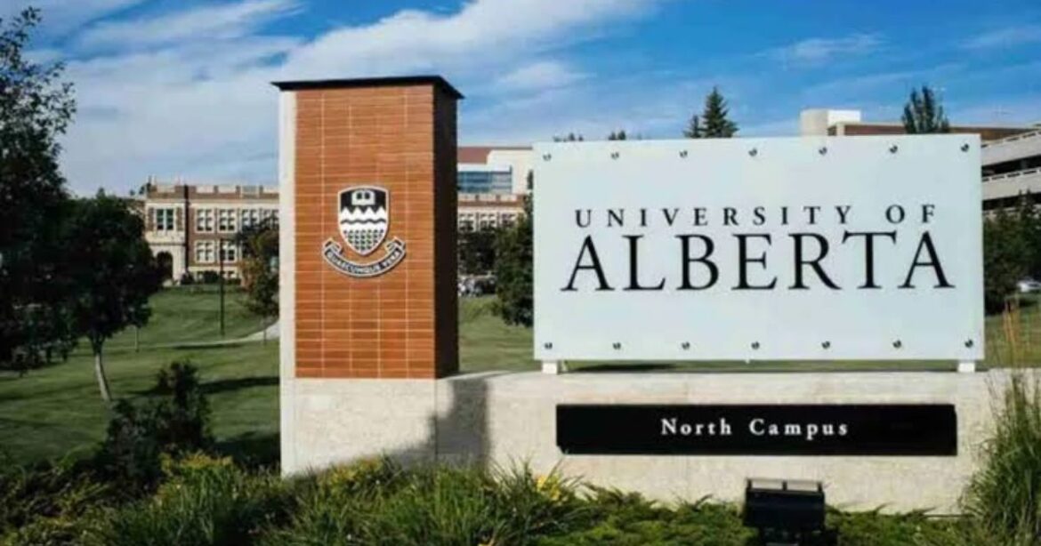 2025 University of Alberta Graduate Scholarship in Canada Alberta Graduate Scholarships: Entrance sign of the University of Alberta North Campus, highlighting opportunities for graduate scholarships and academic excellence in Canada.